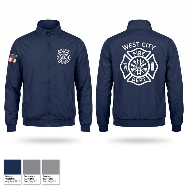 Windbreaker, West city fire, Fire Department, Teamtime, Team time, sublimation, custom sports apparel, team uniforms, spirit wear, spiritwear, sports uniforms, custom shirts, team store, custom team store, fundraiser sports, apparel fundraiser