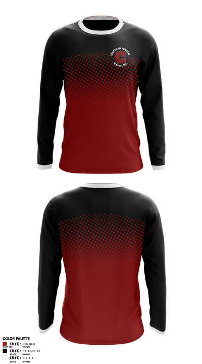 Cheatham Central Wrestling Long Sleeve Performance Shirt 1