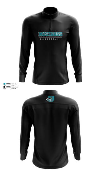 Quarter Zip Jacket, University prep arts and design mustangs, Men's Basketball, Teamtime, Team time, sublimation, custom sports apparel, team uniforms, spirit wear, spiritwear, sports uniforms, custom shirts, team store, custom team store, fundraiser sports, apparel fundraiser