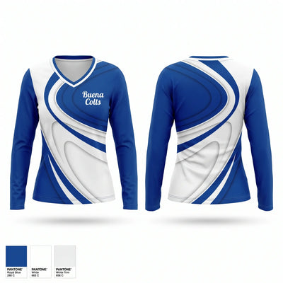 Buena Colts Women's Long Sleeve V-neck Shirt - 1