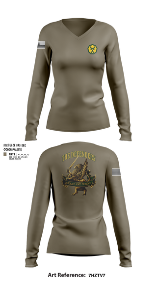 Womens Long Sleeve Vneck Shirt, , Army, Teamtime, Team time, sublimation, custom sports apparel, team uniforms, spirit wear, spiritwear, sports uniforms, custom shirts, team store, custom team store, fundraiser sports, apparel fundraiser