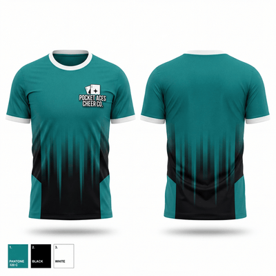 Pocket Aces Cheer Co. 30568867 Short Sleeve Performance Shirt - 1