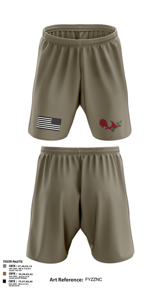 Athletic Shorts With Pockets, 1-1 Attack Battalion, HHC, S2, Army, Teamtime, Team time, sublimation, custom sports apparel, team uniforms, spirit wear, spiritwear, sports uniforms, custom shirts, team store, custom team store, fundraiser sports, apparel fundraiser