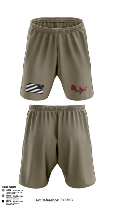 1-1 Attack Battalion, HHC, S2 65636649 Athletic Shorts With Pockets - 1