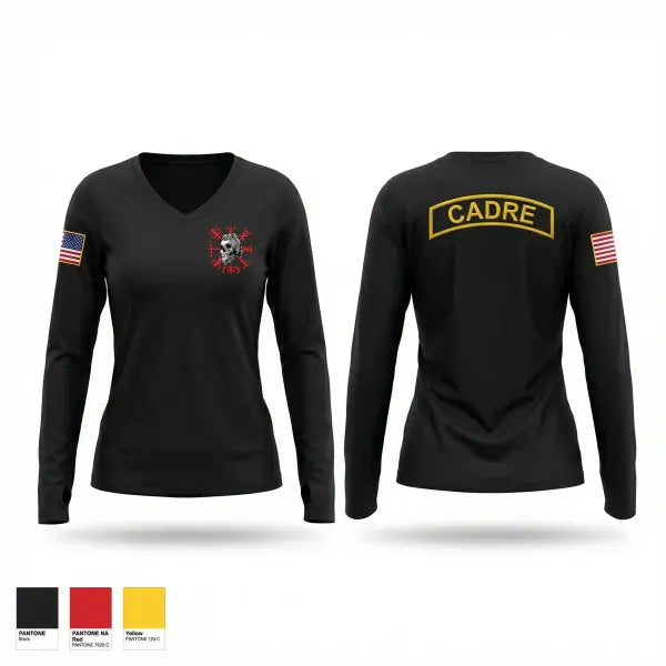 Womens Long Sleeve Vneck Shirt, 341 MSOS/S3T, Air Force, Teamtime, Team time, sublimation, custom sports apparel, team uniforms, spirit wear, spiritwear, sports uniforms, custom shirts, team store, custom team store, fundraiser sports, apparel fundraiser
