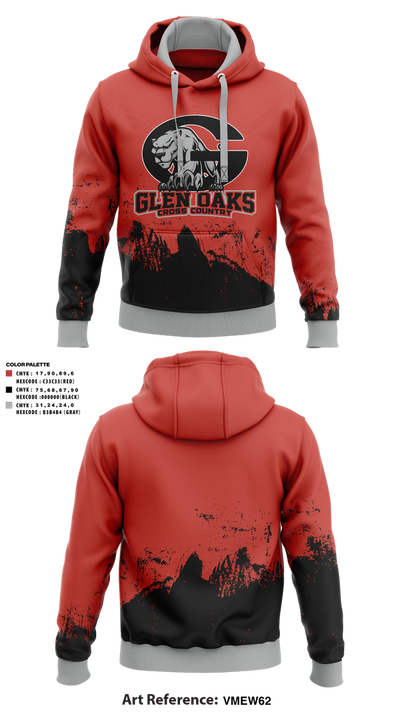 Glen Oaks High School Cross Country 26431612 Hoodie - 1