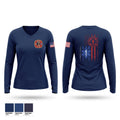 Farmersville fire/ EMS Women's Long Sleeve V-neck Shirt - 1