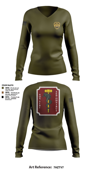 Womens Long Sleeve Vneck Shirt, Hammer platoon, 566th MCAS, Army, Teamtime, Team time, sublimation, custom sports apparel, team uniforms, spirit wear, spiritwear, sports uniforms, custom shirts, team store, custom team store, fundraiser sports, apparel fundraiser