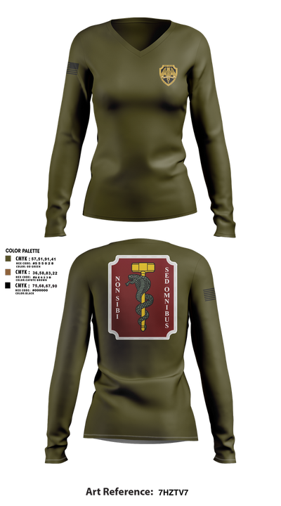 Hammer platoon, 566th MCAS 87088190 Women's Long Sleeve V-neck Shirt - 1