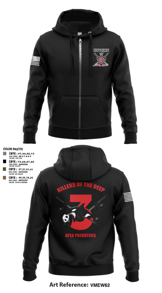 Zip Hoodie, UUVRON THREE FCPOA, Navy, Teamtime, Team time, sublimation, custom sports apparel, team uniforms, spirit wear, spiritwear, sports uniforms, custom shirts, team store, custom team store, fundraiser sports, apparel fundraiser