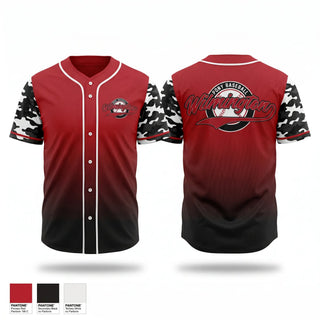 Full Button Baseball Jersey, Wilmington, Baseball, Teamtime, Team time, sublimation, custom sports apparel, team uniforms, spirit wear, spiritwear, sports uniforms, custom shirts, team store, custom team store, fundraiser sports, apparel fundraiser