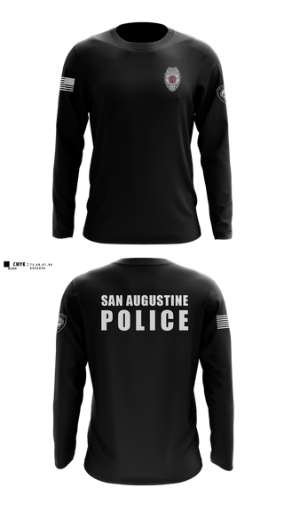 Long Sleeve Performance Shirt, SAN AUGUSTINE POLICE DEPARTMENT, Police, Teamtime, Team time, sublimation, custom sports apparel, team uniforms, spirit wear, spiritwear, sports uniforms, custom shirts, team store, custom team store, fundraiser sports, apparel fundraiser