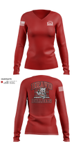 Bravo Company “Bulldogs” 31st Engineer Battalion 91447839 Women's Long Sleeve V-neck Shirt - 5