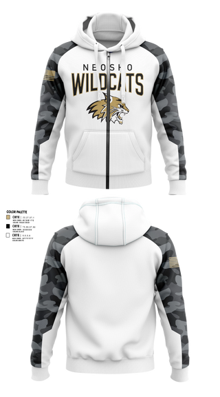 Zip Hoodie, Neosho Wildcats, , Teamtime, Team time, sublimation, custom sports apparel, team uniforms, spirit wear, spiritwear, sports uniforms, custom shirts, team store, custom team store, fundraiser sports, apparel fundraiser