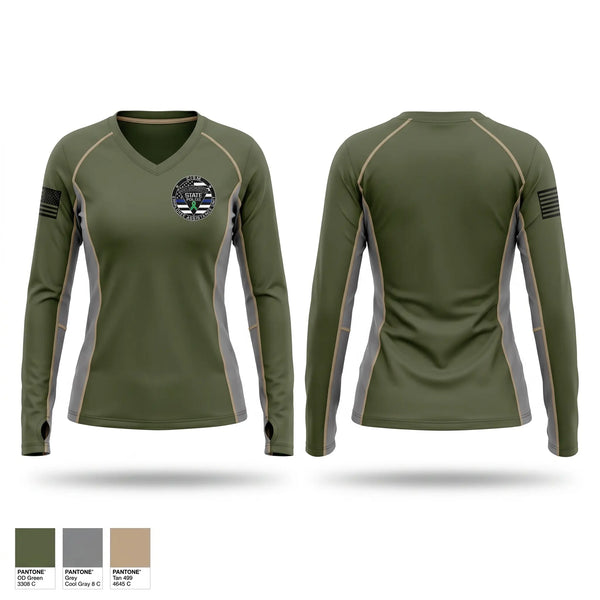 Womens Long Sleeve Vneck Shirt, Employee Assistance Unit, Wrestling, Teamtime, Team time, sublimation, custom sports apparel, team uniforms, spirit wear, spiritwear, sports uniforms, custom shirts, team store, custom team store, fundraiser sports, apparel fundraiser