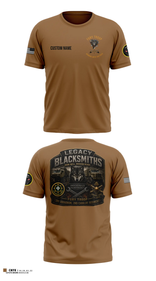 Old School Cotton Shirt, Legacy 3/2 Fury Troop, Army, Teamtime, Team time, sublimation, custom sports apparel, team uniforms, spirit wear, spiritwear, sports uniforms, custom shirts, team store, custom team store, fundraiser sports, apparel fundraiser