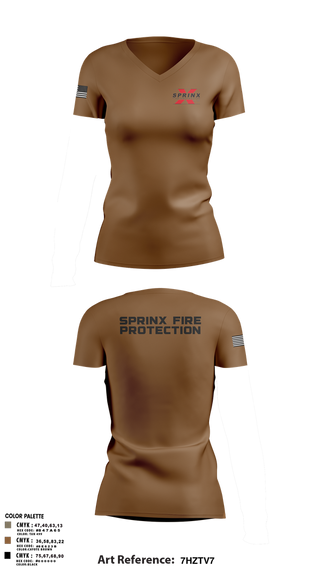 Womens Short Sleeve Vneck Shirt, SPRINX FIRE PROTECTION, , Teamtime, Team time, sublimation, custom sports apparel, team uniforms, spirit wear, spiritwear, sports uniforms, custom shirts, team store, custom team store, fundraiser sports, apparel fundraiser