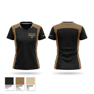 Womens Short Sleeve Vneck Shirt, Community intelligence unit, , Teamtime, Team time, sublimation, custom sports apparel, team uniforms, spirit wear, spiritwear, sports uniforms, custom shirts, team store, custom team store, fundraiser sports, apparel fundraiser