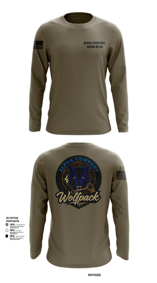 Long Sleeve Performance Shirt, Alpha Company, 742nd MI BN, , Teamtime, Team time, sublimation, custom sports apparel, team uniforms, spirit wear, spiritwear, sports uniforms, custom shirts, team store, custom team store, fundraiser sports, apparel fundraiser