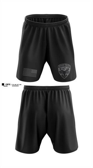 Athletic Shorts With Pockets, Bishop Police Department, Police, Teamtime, Team time, sublimation, custom sports apparel, team uniforms, spirit wear, spiritwear, sports uniforms, custom shirts, team store, custom team store, fundraiser sports, apparel fundraiser
