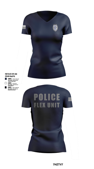 Womens Short Sleeve Vneck Shirt, Hendersonville FLEX Team, Police, Teamtime, Team time, sublimation, custom sports apparel, team uniforms, spirit wear, spiritwear, sports uniforms, custom shirts, team store, custom team store, fundraiser sports, apparel fundraiser