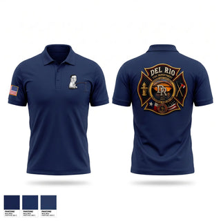 Short Sleeve Performance Polo, Del Rio fire, Fire Department, Teamtime, Team time, sublimation, custom sports apparel, team uniforms, spirit wear, spiritwear, sports uniforms, custom shirts, team store, custom team store, fundraiser sports, apparel fundraiser