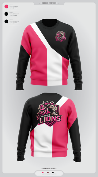 Crew Neck Sweatshirt, Fairfax Lions, Men's Soccer, Teamtime, Team time, sublimation, custom sports apparel, team uniforms, spirit wear, spiritwear, sports uniforms, custom shirts, team store, custom team store, fundraiser sports, apparel fundraiser