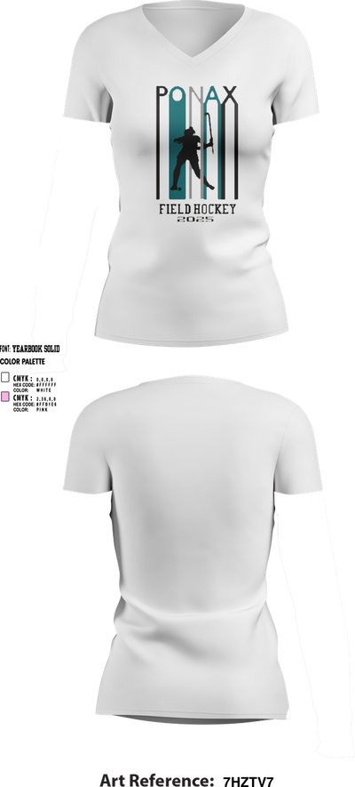 Massaponax Field Hockey 71618187 Women's Short Sleeve V-neck Shirt - 4