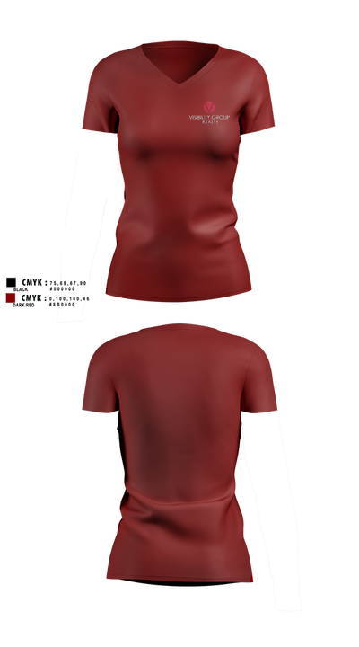 Keller Williams realty 61930592 Women's Short Sleeve V-neck Shirt - 101