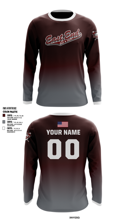 East End Mishawaka Baseball Softball Association 26327685 Long Sleeve Performance Shirt 6
