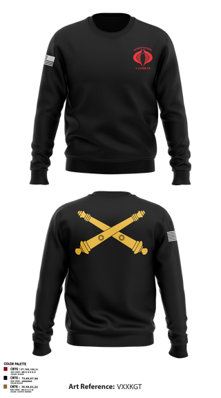 Crew Neck Sweatshirt, Charlie Battery, 1-119th FA, , Teamtime, Team time, sublimation, custom sports apparel, team uniforms, spirit wear, spiritwear, sports uniforms, custom shirts, team store, custom team store, fundraiser sports, apparel fundraiser