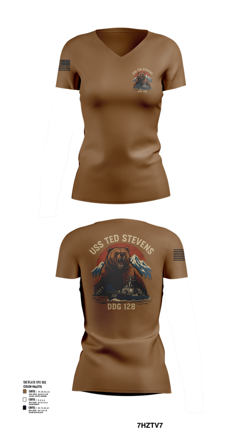 Womens Short Sleeve Vneck Shirt, TED STEVENS, , Teamtime, Team time, sublimation, custom sports apparel, team uniforms, spirit wear, spiritwear, sports uniforms, custom shirts, team store, custom team store, fundraiser sports, apparel fundraiser