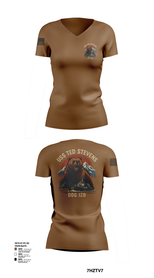 Womens Short Sleeve Vneck Shirt, TED STEVENS, , Teamtime, Team time, sublimation, custom sports apparel, team uniforms, spirit wear, spiritwear, sports uniforms, custom shirts, team store, custom team store, fundraiser sports, apparel fundraiser