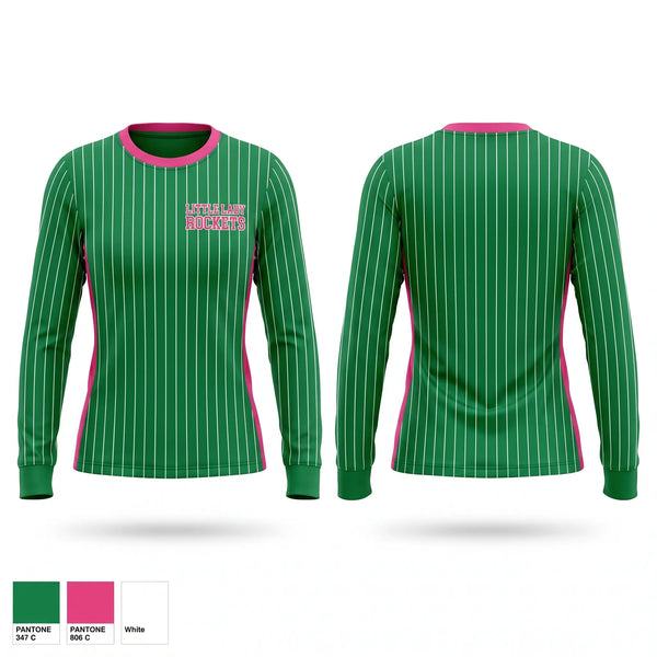 Long Sleeve Performance Shirt, Little Lady Rockets, Softball, Teamtime, Team time, sublimation, custom sports apparel, team uniforms, spirit wear, spiritwear, sports uniforms, custom shirts, team store, custom team store, fundraiser sports, apparel fundraiser