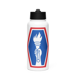 100th BN 442nd IN 13919560 Stainless Steel Water Bottle with a Straw Lid