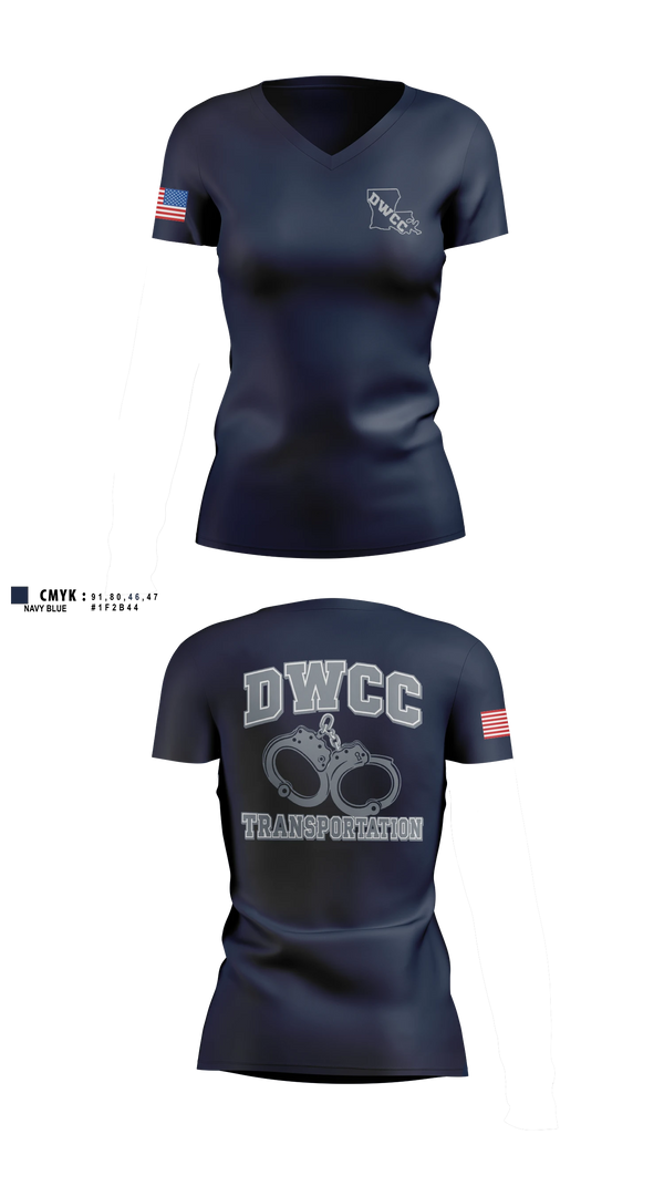 Womens Short Sleeve Vneck Shirt, David Wade Correctional Center, Police, Teamtime, Team time, sublimation, custom sports apparel, team uniforms, spirit wear, spiritwear, sports uniforms, custom shirts, team store, custom team store, fundraiser sports, apparel fundraiser