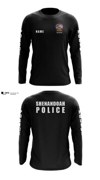 Long Sleeve Performance Shirt, Shenandoah Police Department, Police, Teamtime, Team time, sublimation, custom sports apparel, team uniforms, spirit wear, spiritwear, sports uniforms, custom shirts, team store, custom team store, fundraiser sports, apparel fundraiser