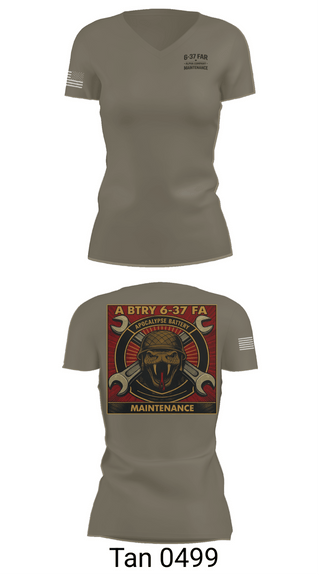 Womens Short Sleeve Vneck Shirt, 6-37 Field Artillery, Army, Teamtime, Team time, sublimation, custom sports apparel, team uniforms, spirit wear, spiritwear, sports uniforms, custom shirts, team store, custom team store, fundraiser sports, apparel fundraiser