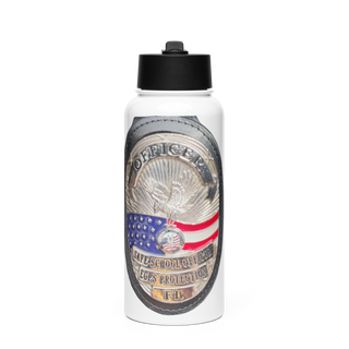 School Officer 55113058 Stainless Steel Water Bottle with a Straw Lid