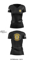 Jenkins police department 17162344 Women's Short Sleeve V-neck Shirt - 1