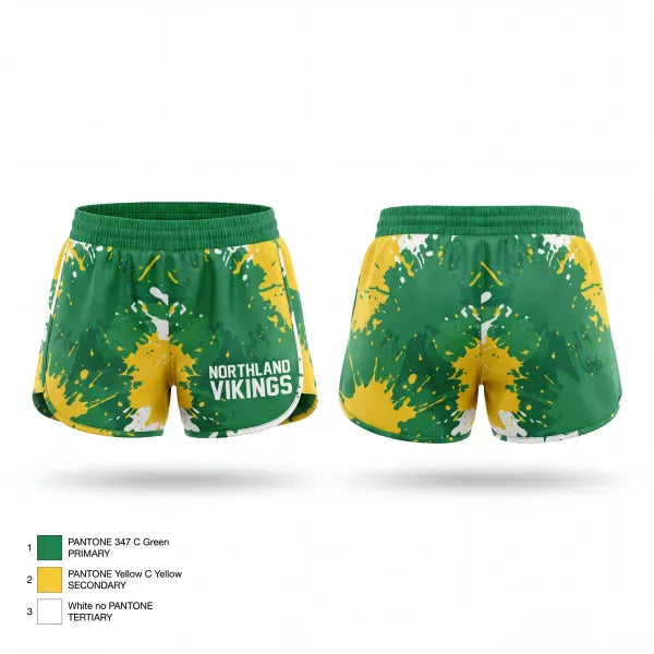 Womens Shorts, Northland Vikings, Track & Field, Teamtime, Team time, sublimation, custom sports apparel, team uniforms, spirit wear, spiritwear, sports uniforms, custom shirts, team store, custom team store, fundraiser sports, apparel fundraiser