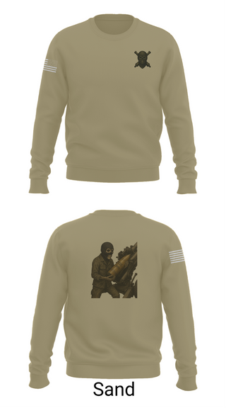 Crew Neck Sweatshirt, 2/11 Battery H, Marines, Teamtime, Team time, sublimation, custom sports apparel, team uniforms, spirit wear, spiritwear, sports uniforms, custom shirts, team store, custom team store, fundraiser sports, apparel fundraiser