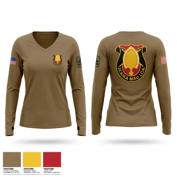 Womens Long Sleeve Vneck Shirt, A Co 227 BEB, National Guard, Teamtime, Team time, sublimation, custom sports apparel, team uniforms, spirit wear, spiritwear, sports uniforms, custom shirts, team store, custom team store, fundraiser sports, apparel fundraiser