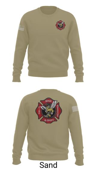 Crew Neck Sweatshirt, B-Shift, Fire Department, Teamtime, Team time, sublimation, custom sports apparel, team uniforms, spirit wear, spiritwear, sports uniforms, custom shirts, team store, custom team store, fundraiser sports, apparel fundraiser