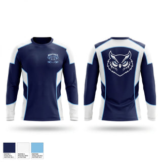 Long Sleeve Performance Shirt, Night Owls, Ice Hockey, Teamtime, Team time, sublimation, custom sports apparel, team uniforms, spirit wear, spiritwear, sports uniforms, custom shirts, team store, custom team store, fundraiser sports, apparel fundraiser