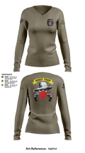 6-9 bandit troop 89460450 Women's Long Sleeve V-neck Shirt - 3