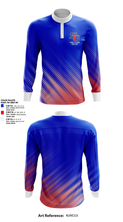 SGHS Titan Soccer 37109095 Quarter Zip Jacket - 2