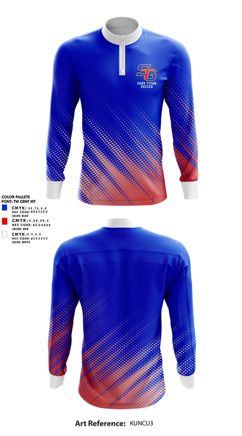 Quarter Zip Jacket, SGHS Titan Soccer, Men's Soccer, Teamtime, Team time, sublimation, custom sports apparel, team uniforms, spirit wear, spiritwear, sports uniforms, custom shirts, team store, custom team store, fundraiser sports, apparel fundraiser