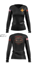 333rd Triple Threat 2 47236189 Women's Long Sleeve V-neck Shirt - 21