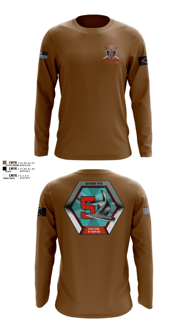 Long Sleeve Performance Shirt, UUVRON 5, Navy, Teamtime, Team time, sublimation, custom sports apparel, team uniforms, spirit wear, spiritwear, sports uniforms, custom shirts, team store, custom team store, fundraiser sports, apparel fundraiser